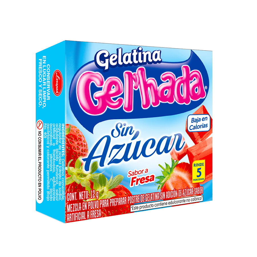 Gelatina Sin Azúcar Sabor A Frambuesa Gel'Hada