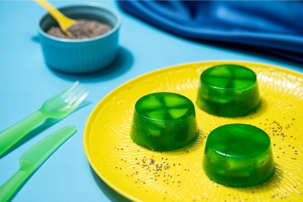 Gelatina Sin Azúcar con manzana y chía