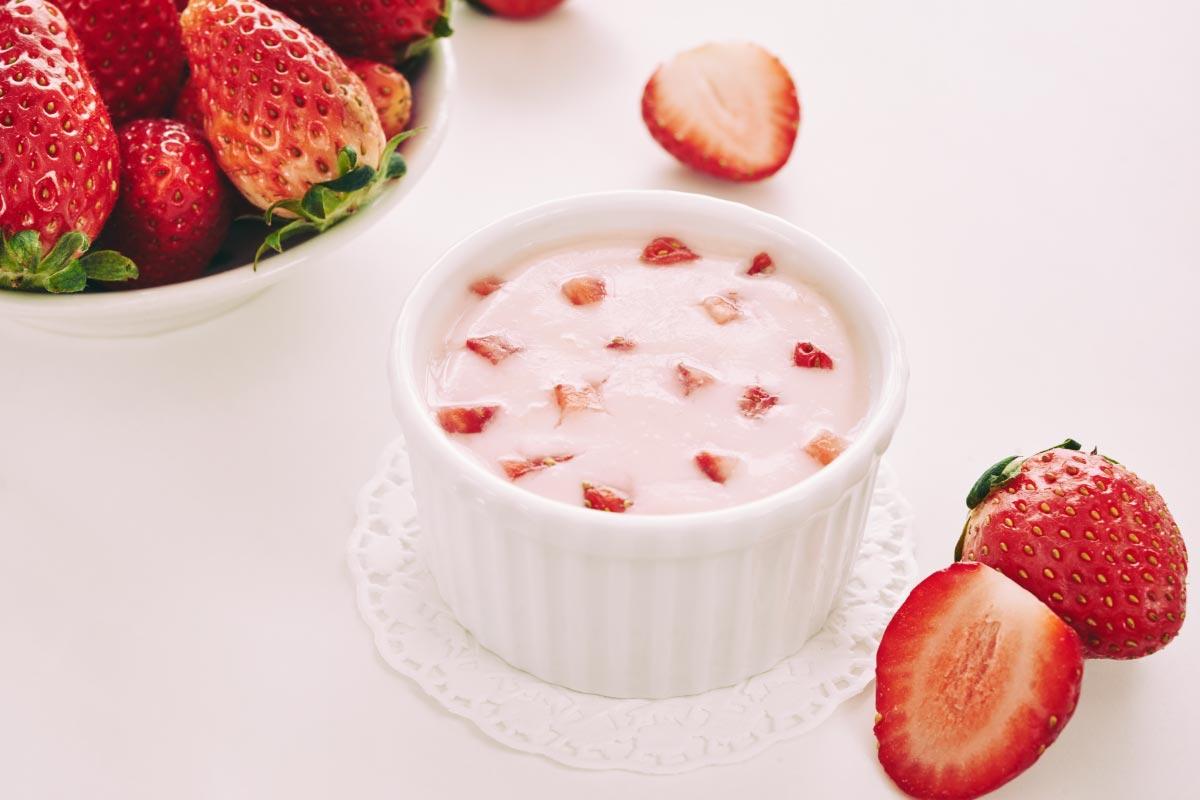 Gelatina mousse de fresa